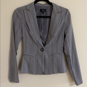 Gray pinstripe blazer